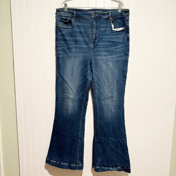American Eagle Outfitters Denim - American Eagle Super Hi Rise Flare Jeans Plus Size 18